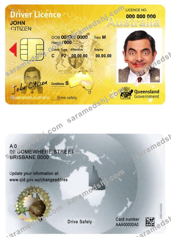 Australia Queensland state driving license